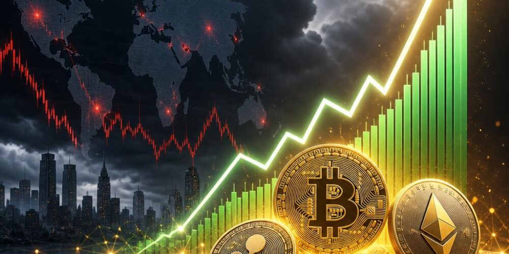 Cryptocurrency Market Witnesses Unprecedented Surge Amidst Global Economic Uncertainty